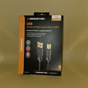 Monster Advanced High Speed USB to USB/B Cable 7ft 2.13M Printers laptops PC BN